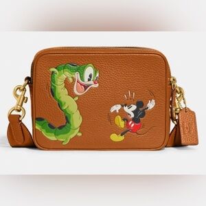 Disney X Coach Flight Bag 19 In Regenerative Leather nwt limited edition rare